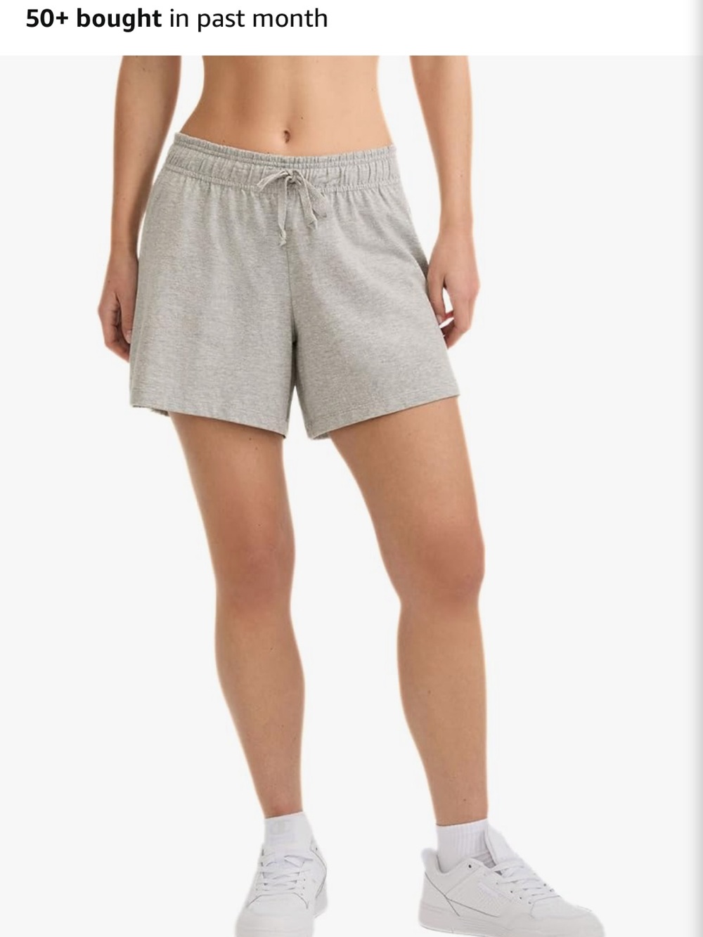 Champion Women's Light Heather Gray Athletic Drawstring Shorts